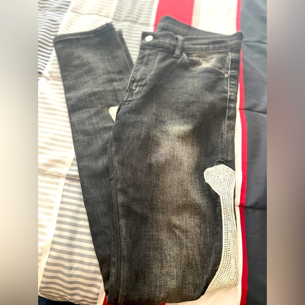 Mnml bone skeleton skinny jeans